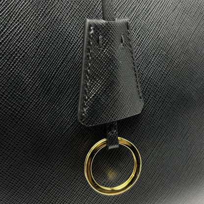 Prada Saffiano Leather 2-Way Bag Handbag Black