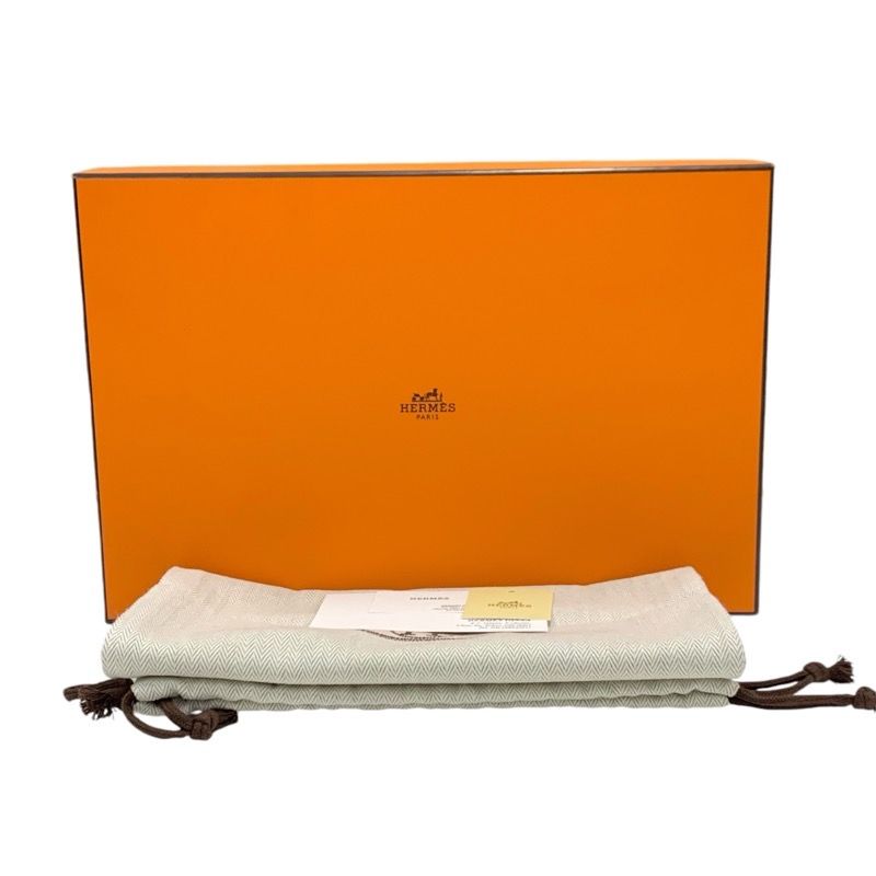 Hermes Paris Loafers Leather Shoes Leather White Beige White Gold Moccasins