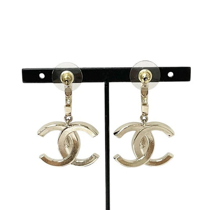 Chanel Earrings Earring Gold Coco Mark Rhinestone