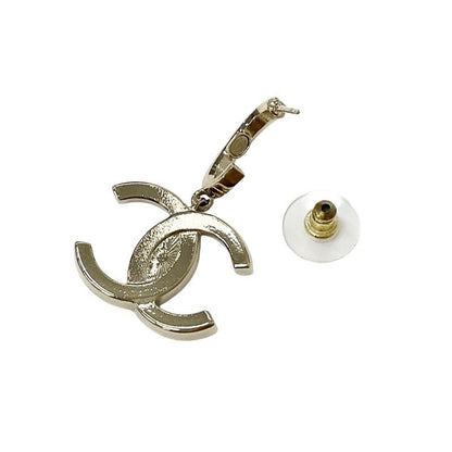 Chanel Earrings Earring Gold Coco Mark Rhinestone