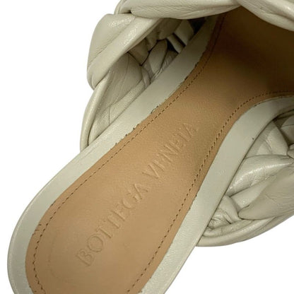 Bottega Veneta Sandals Shoes Leather Ivory Intrecciato Mules