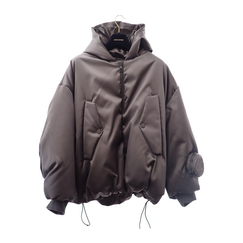 Louis Vuitton LV Embroidery Oversize Bomber Jacket 50 Blouson Nylon Gray Men's