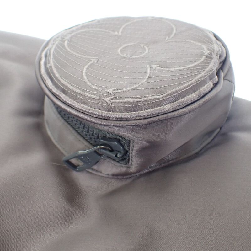 Louis Vuitton LV Embroidery Oversize Bomber Jacket 50 Blouson Nylon Gray Men's