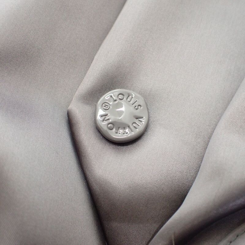 Louis Vuitton LV Embroidery Oversize Bomber Jacket 50 Blouson Nylon Gray Men's