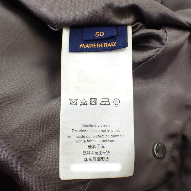 Louis Vuitton LV Embroidery Oversize Bomber Jacket 50 Blouson Nylon Gray Men's