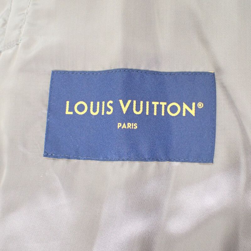 Louis Vuitton LV Embroidery Oversize Bomber Jacket 50 Blouson Nylon Gray Men's