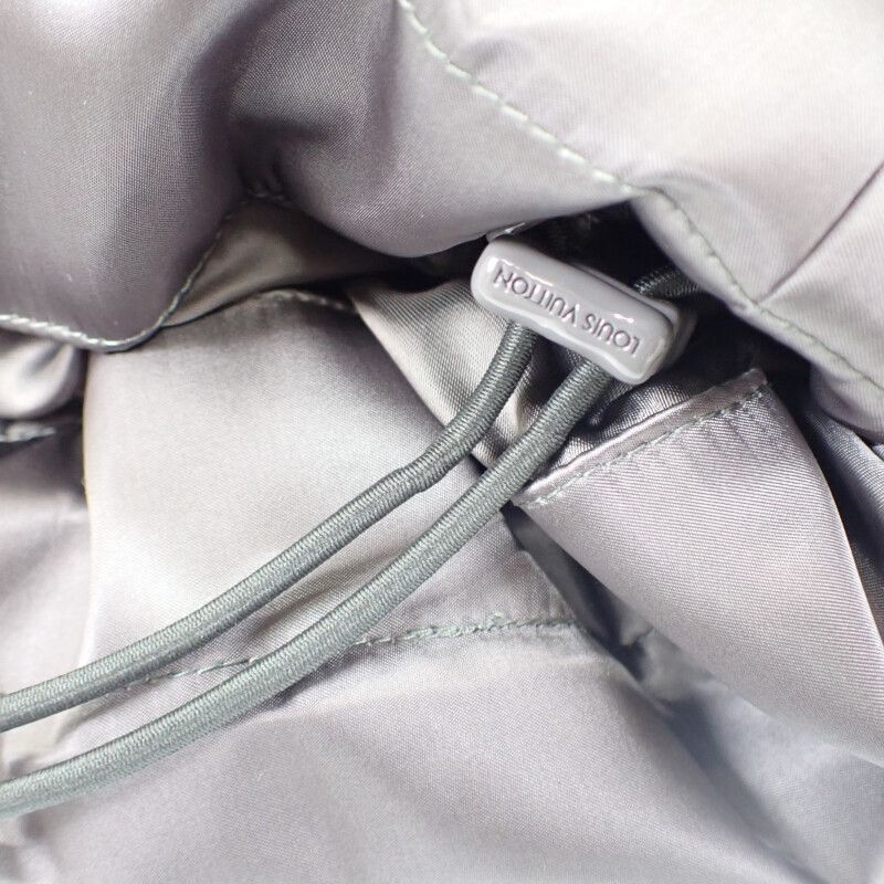 Louis Vuitton LV Embroidery Oversize Bomber Jacket 50 Blouson Nylon Gray Men's