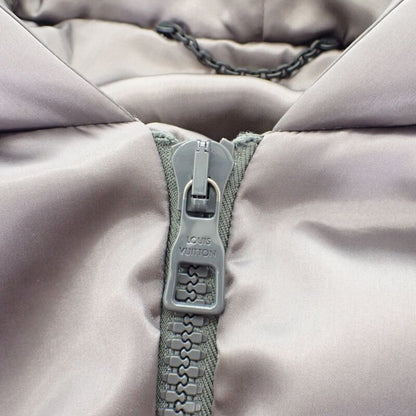 Louis Vuitton LV Embroidery Oversize Bomber Jacket 50 Blouson Nylon Gray Men's