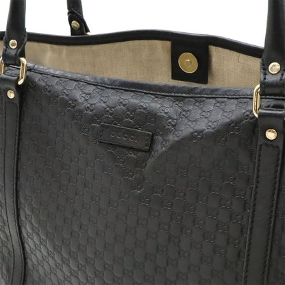 Gucci Micro Guccissima Tote Bag Shoulder Bag Semi Shoulder Leather Black Outlet