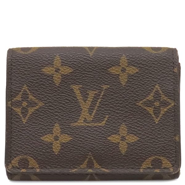 Louis Vuitton Card Case Envelop Carte de Visite Monogram Canvas Monogram Gold