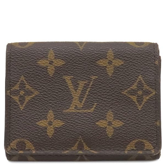 Louis Vuitton Card Case Envelop Carte de Visite Monogram Canvas Monogram Gold