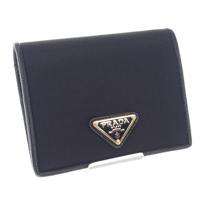 Prada Re-nylon Tessuto Compact Wallet 1mv204 Bifold Wallet Saffiano Nylon Black