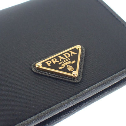 Prada Re-nylon Tessuto Compact Wallet 1mv204 Bifold Wallet Saffiano Nylon Black