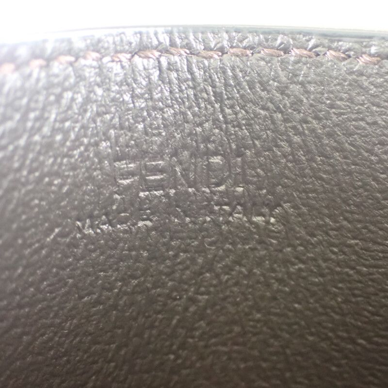 Fendi FF Diamond 8m0445adymf13vk Card Case Leather Brown Gold Hardware Ladies