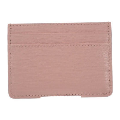 Gucci Script 7734280op0n5909 Card Case Leather Light Pink Gold Hardware Ladies