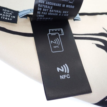 Prada Printed Twill Scarf 1ff004 Scarf Silk Quartz Beige Pink Ladies [ranked A