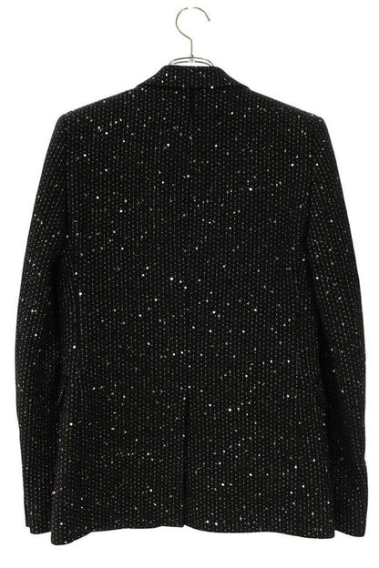 Saint Laurent Paris 600331 Y1a03 Sequined Stripe Tailored Jacket Men's 42
