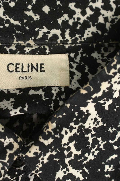 Celine 2c028371f Viscose Classic Marble Long Sleeve Shirt Men's 42