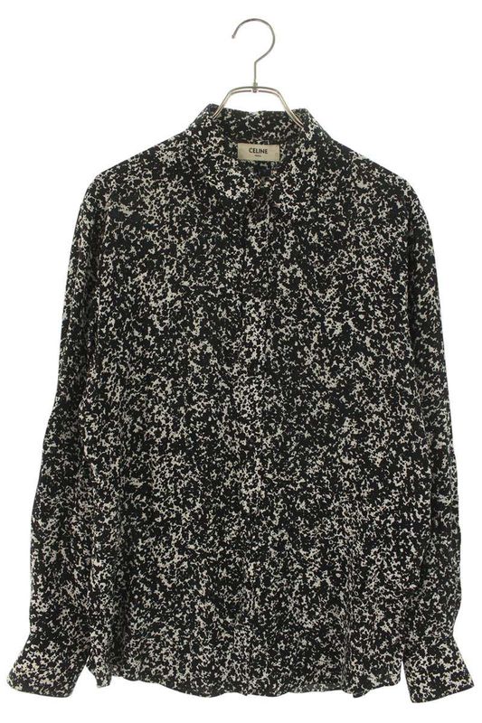 Celine 2c028371f Viscose Classic Marble Long Sleeve Shirt Men's 42