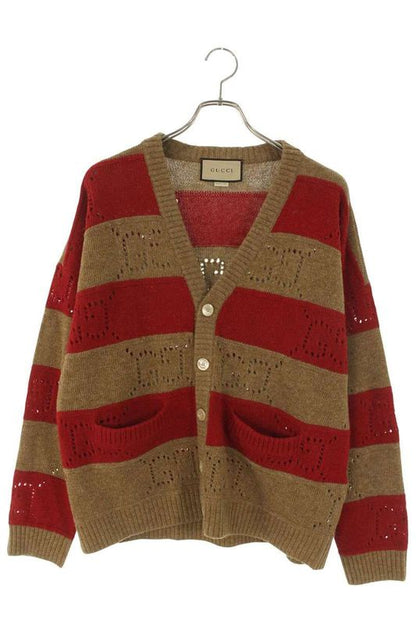 Gucci 751002 Xkdft GG Perforated Striped Cardigan Men's XS