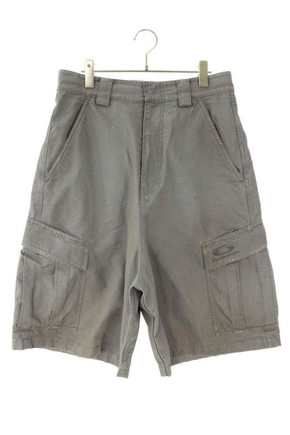 Balenciaga 831384 Tqp13 Damaged Logo Embroidery Cargo Half Pants Men's XXS