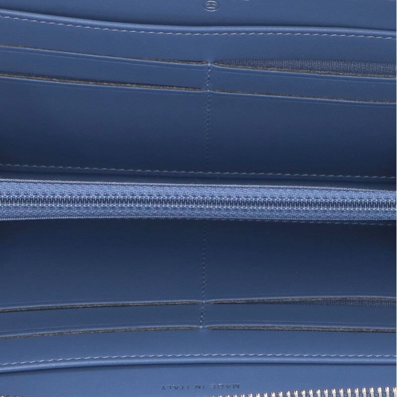 Chanel A80056 Deauville Coco Mark Tweed Round Zip Wallet Ladies