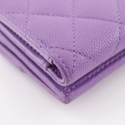 Chanel Matelasse Compact Wallet Caviar Skin Ladies Trifold Wallet