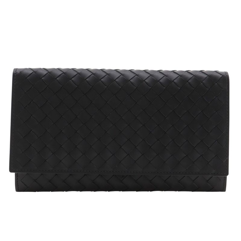 Bottega Veneta Bottega Veneta Intrecciato Fold Over Calf Men's Long Wallet