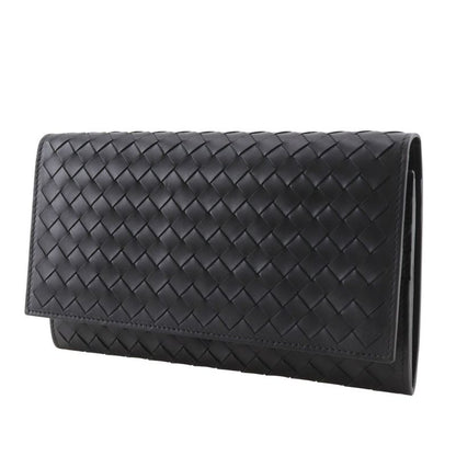 Bottega Veneta Bottega Veneta Intrecciato Fold Over Calf Men's Long Wallet
