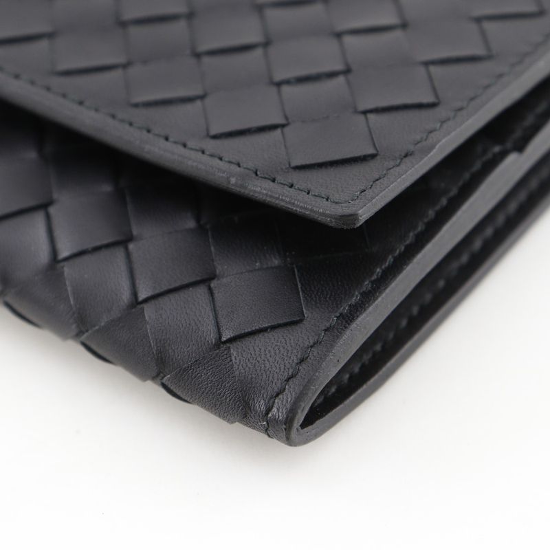 Bottega Veneta Bottega Veneta Intrecciato Fold Over Calf Men's Long Wallet