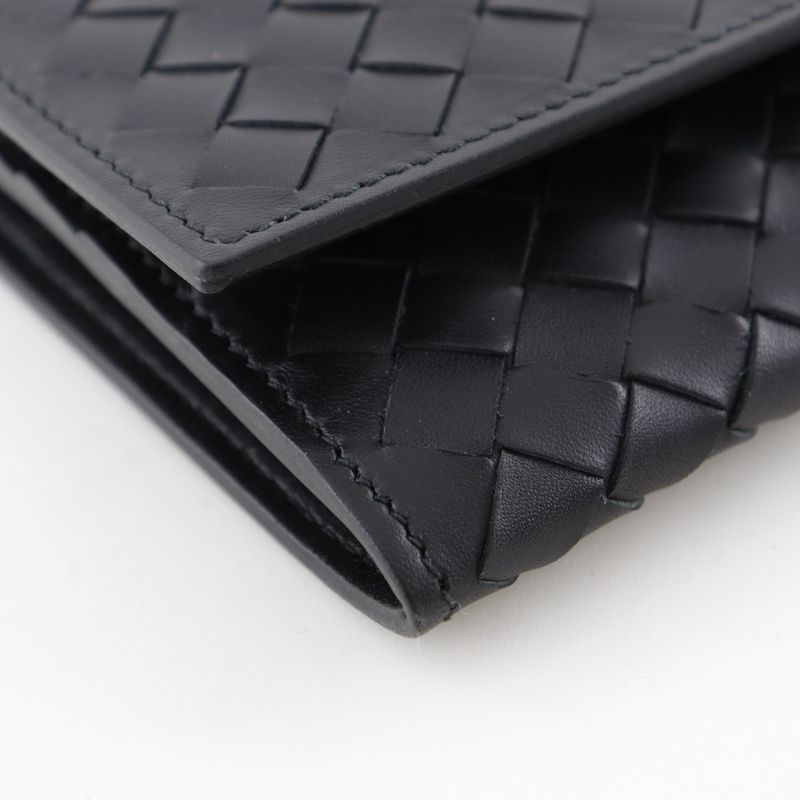 Bottega Veneta Bottega Veneta Intrecciato Fold Over Calf Men's Long Wallet