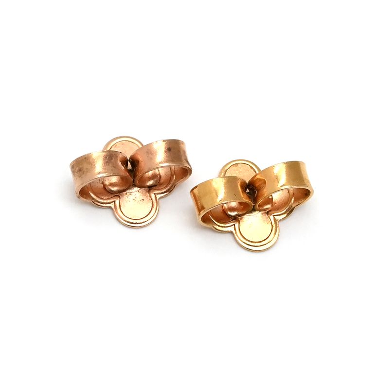 Louis Vuitton Earrings Stud Earrings Essential V GP Pink Gold Set of 2 Binaural