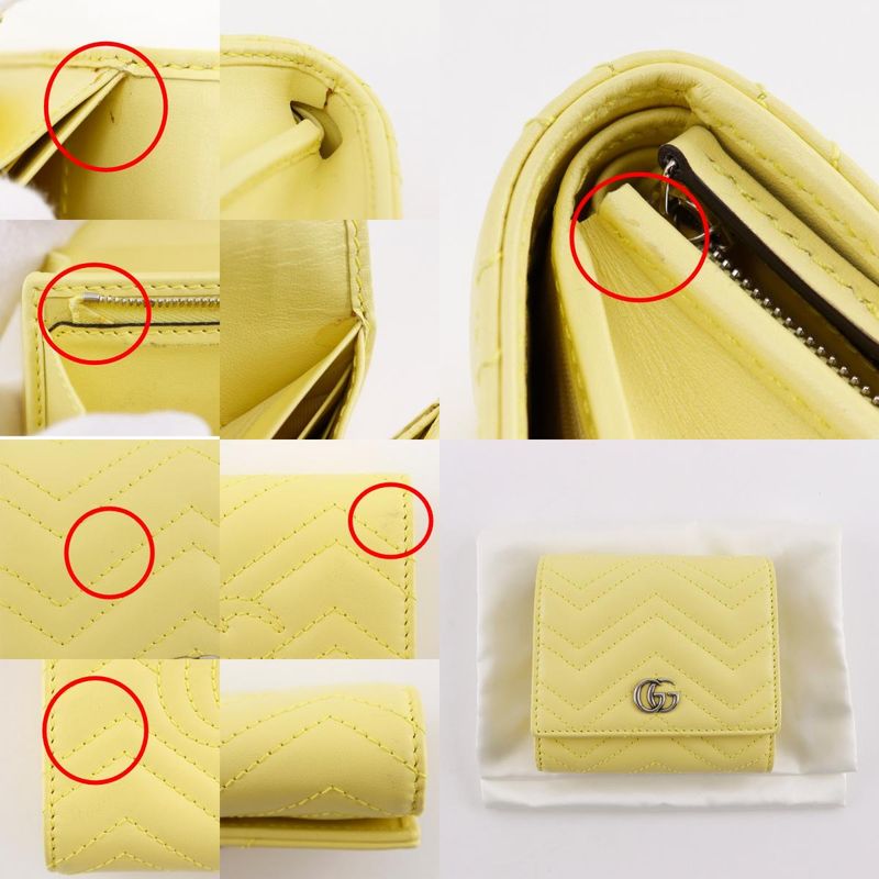 Gucci GG Marmont Wallet 598629 Leather Women's Bifold Wallet