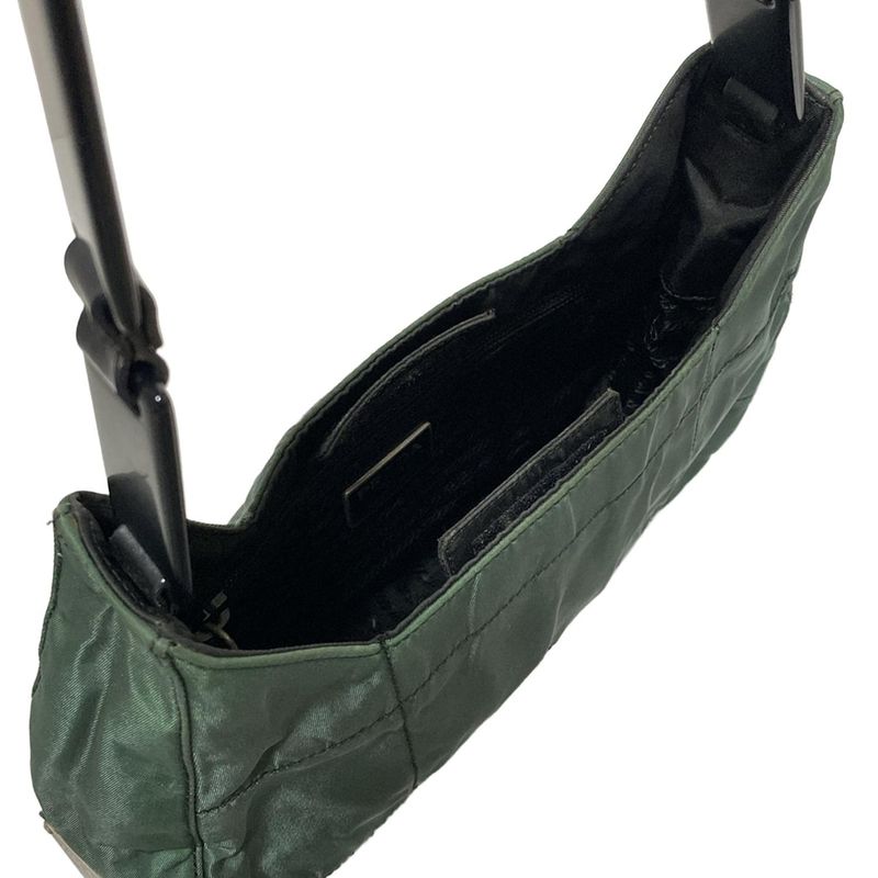 Prada Shoulder Bag - B8362 Dark Green And Black Vintage/mini Bag/plastic