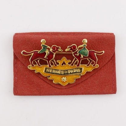 Hermes Girl And Dog Cloisonne Girl & Dog Vintage Cloisonne Ware Gold Plated