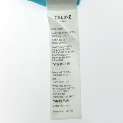 Celine Studded Logo Print Loose T-Shirt Multicolor Size XS