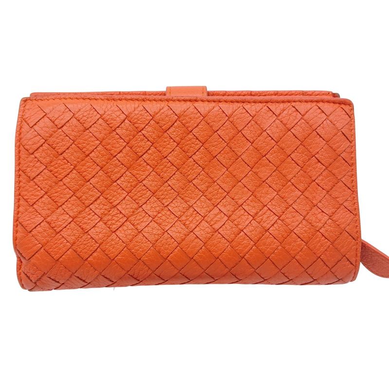 Bottega Veneta Intrecciato Long Wallet Orange Box Storage Bag
