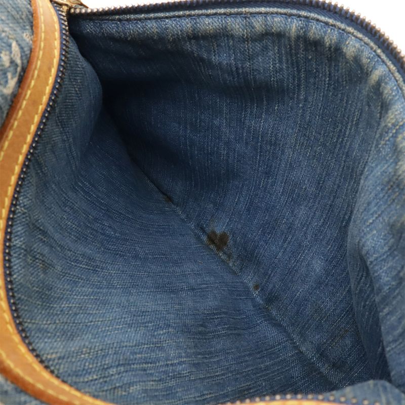 Louis Vuitton Monogram Denim Baggy GM Shoulder Bag Crossbody Long Shoulder