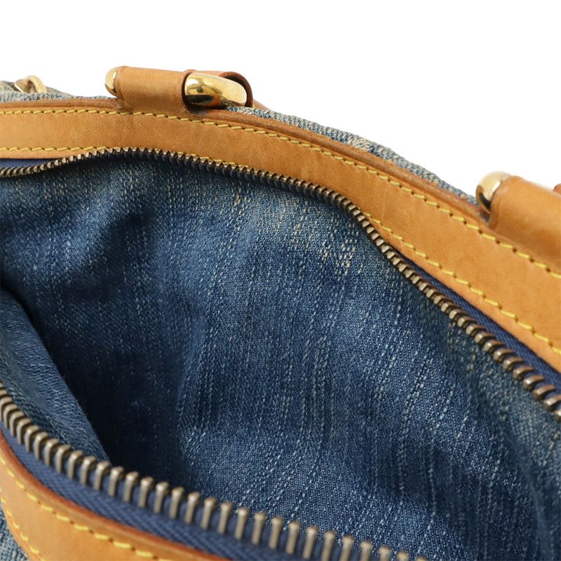 Louis Vuitton Monogram Denim Neo Speedy Handbag Mini Boston Bag Blue M95019