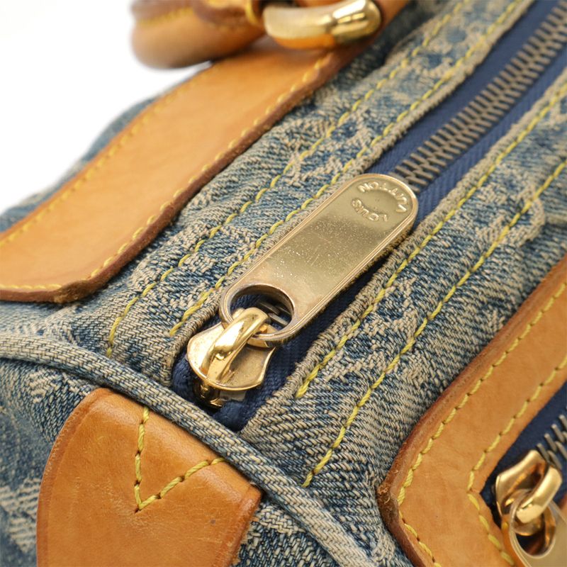 Louis Vuitton Monogram Denim Neo Speedy Handbag Mini Boston Bag Blue M95019
