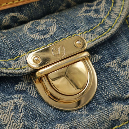 Louis Vuitton Monogram Denim Neo Speedy Handbag Mini Boston Bag Blue M95019