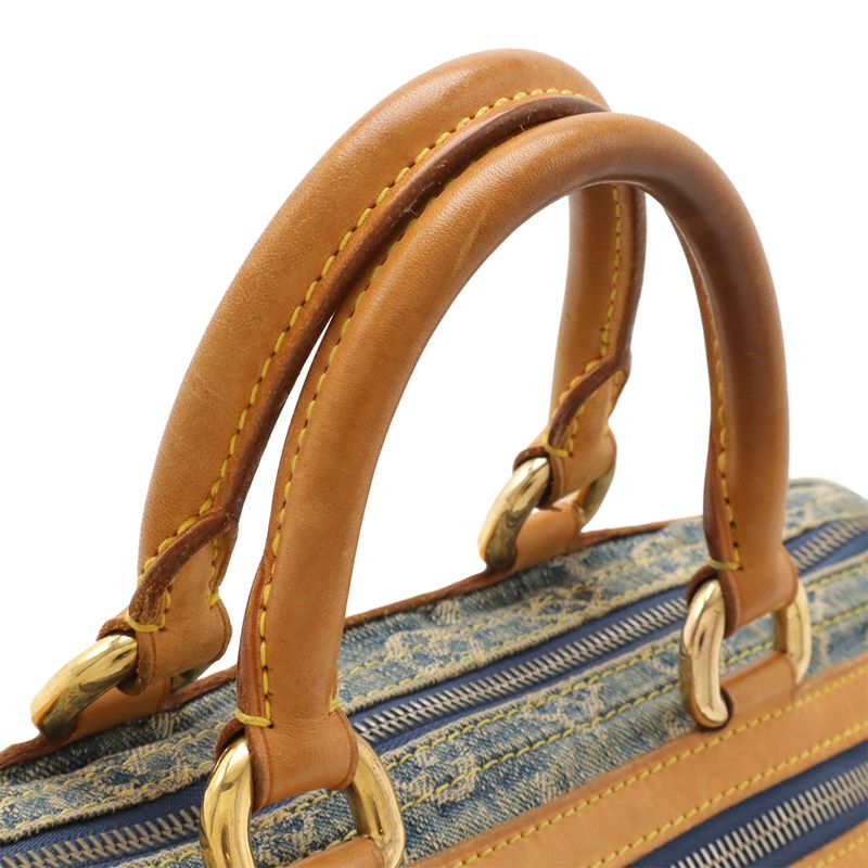 Louis Vuitton Monogram Denim Neo Speedy Handbag Mini Boston Bag Blue M95019