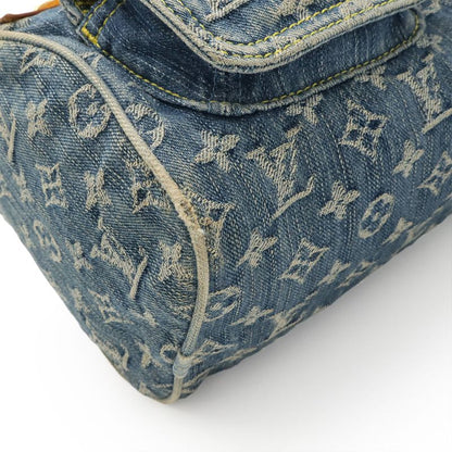 Louis Vuitton Monogram Denim Neo Speedy Handbag Mini Boston Bag Blue M95019