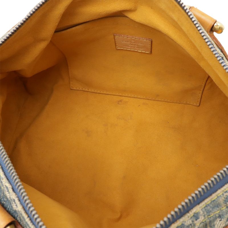 Louis Vuitton Monogram Denim Neo Speedy Handbag Mini Boston Bag Blue M95019