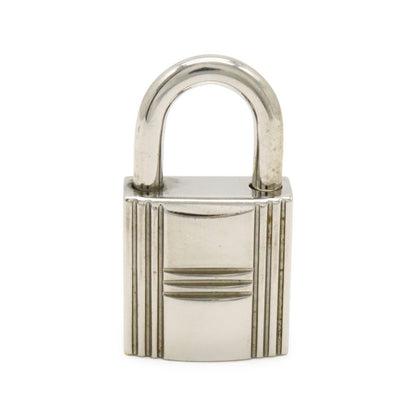 Hermes Cadenas Padlock No121 Key Keyed Metal Silver
