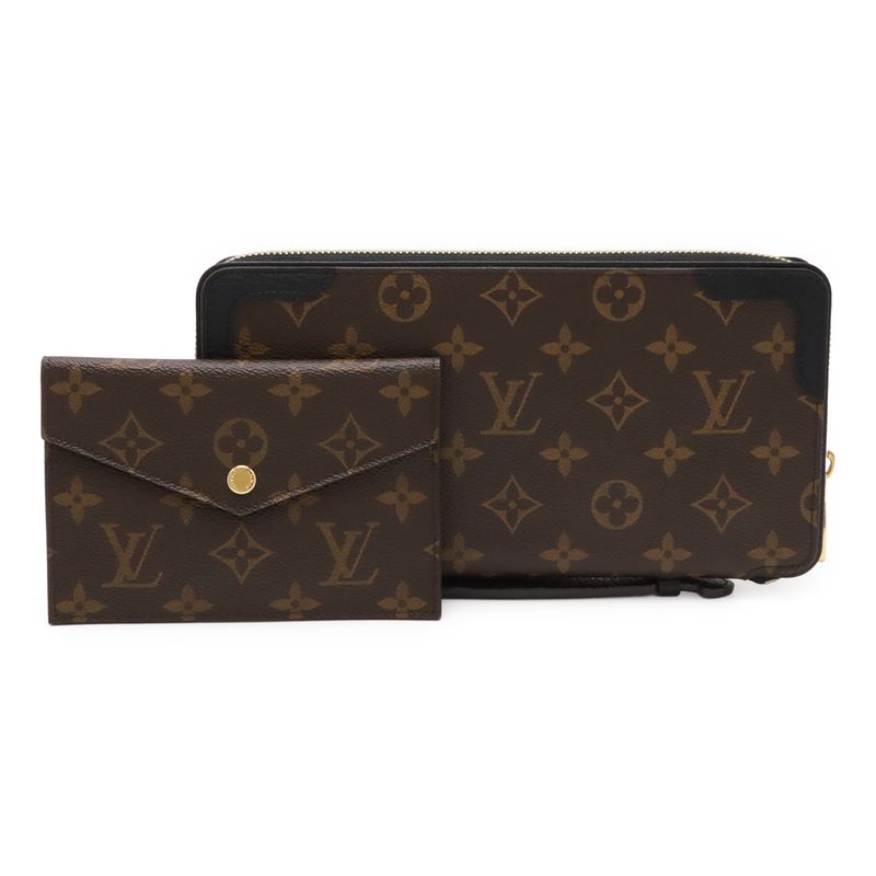 Louis Vuitton Monogram Daily Organizer Round Zipper Long Wallet Travel Case