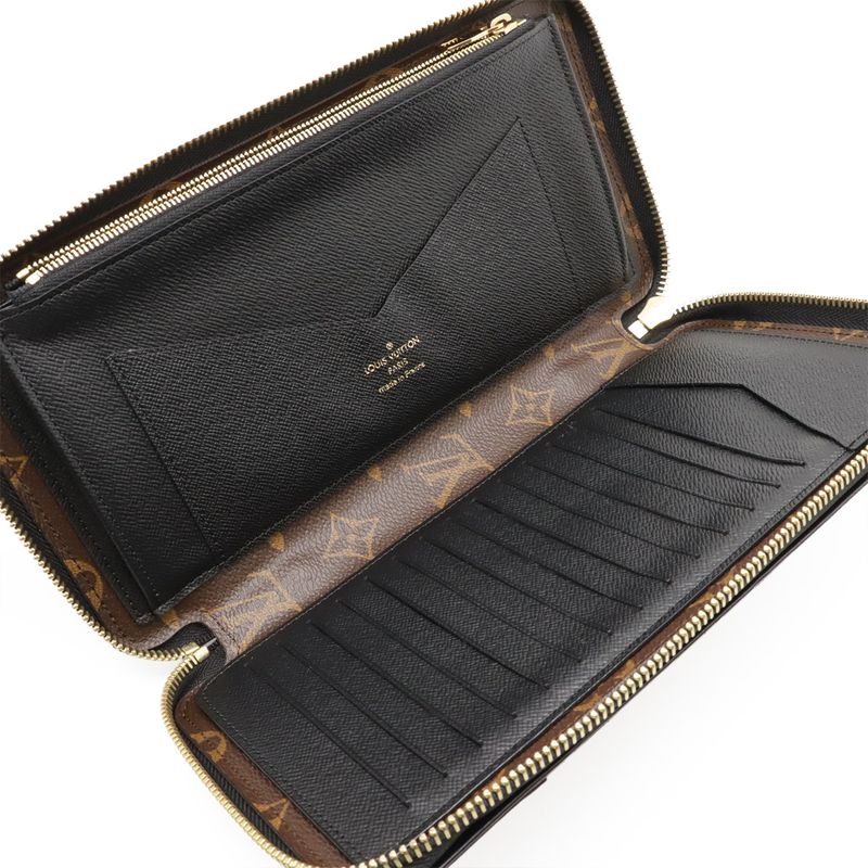 Louis Vuitton Monogram Daily Organizer Round Zipper Long Wallet Travel Case