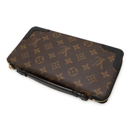 Louis Vuitton Monogram Daily Organizer Round Zipper Long Wallet Travel Case