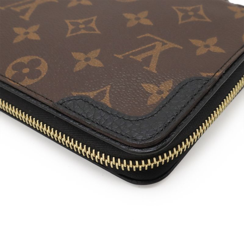 Louis Vuitton Monogram Daily Organizer Round Zipper Long Wallet Travel Case