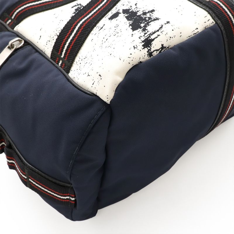 Christian DIOR Homme Dior Homme Backpack Sac Nylon Leather White Navy Black
